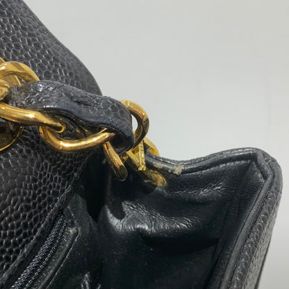Chanel Black Caviar Skin Shoulder Bag