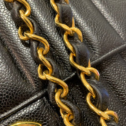 香奈儿（Chanel）1991-1994垂直经典襟翼巨型黑色鱼子酱