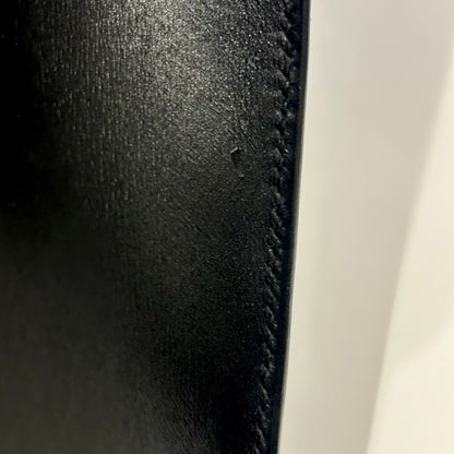 Hermes Black Box Calf Kelly 32 Sellier 2way Shoulder Handbag