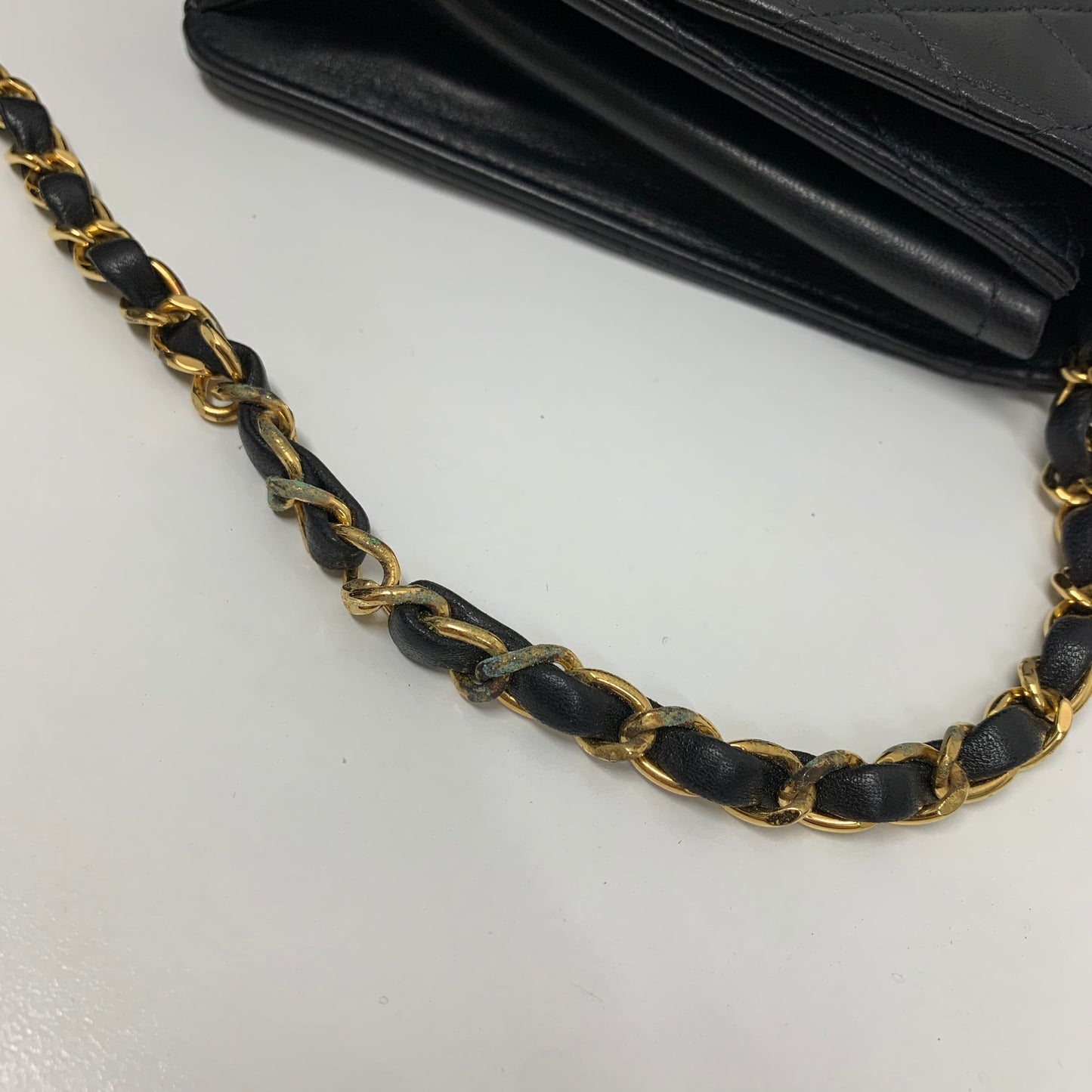 Chanel 2002-2003 Black Lambskin Turnlock Small Half Flap Shoulder Bag
