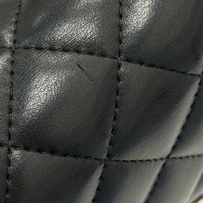 Chanel 2017 Black Lambskin Classic Flap Shoulder Bag
