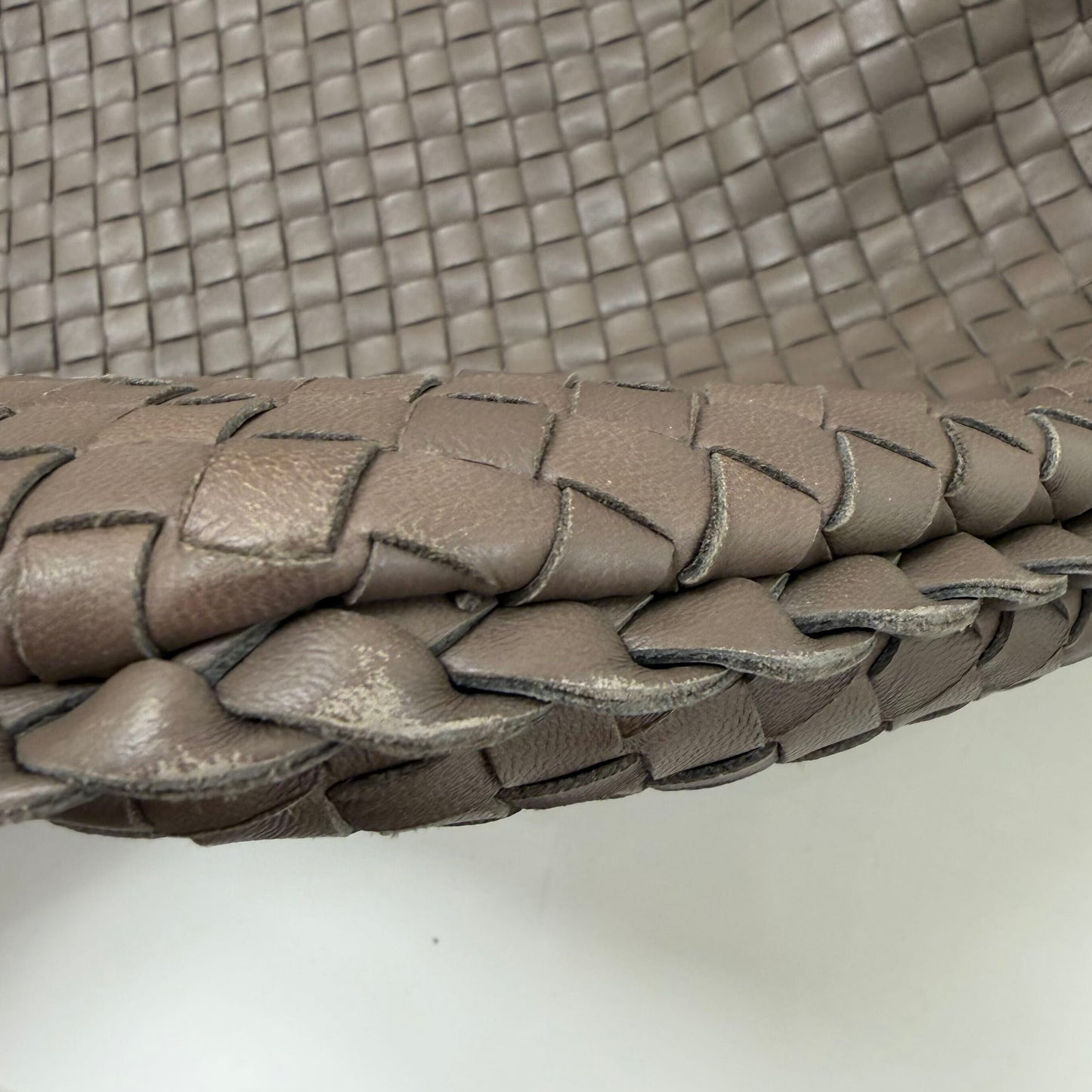 Bottega Veneta Brown Lambskin Intrecciato Hobo Handbag