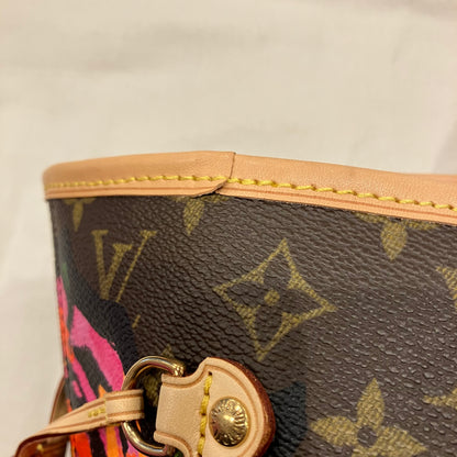 Louis Vuitton 2009 Monogram Rose Neverfull MM Shoulder Tote Bag M48613