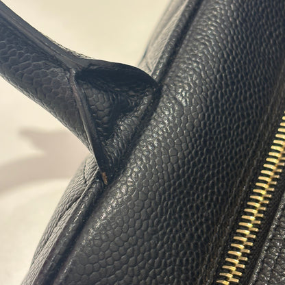 Chanel 2003-2004 Black Caviar Skin  Bowling Bag 27