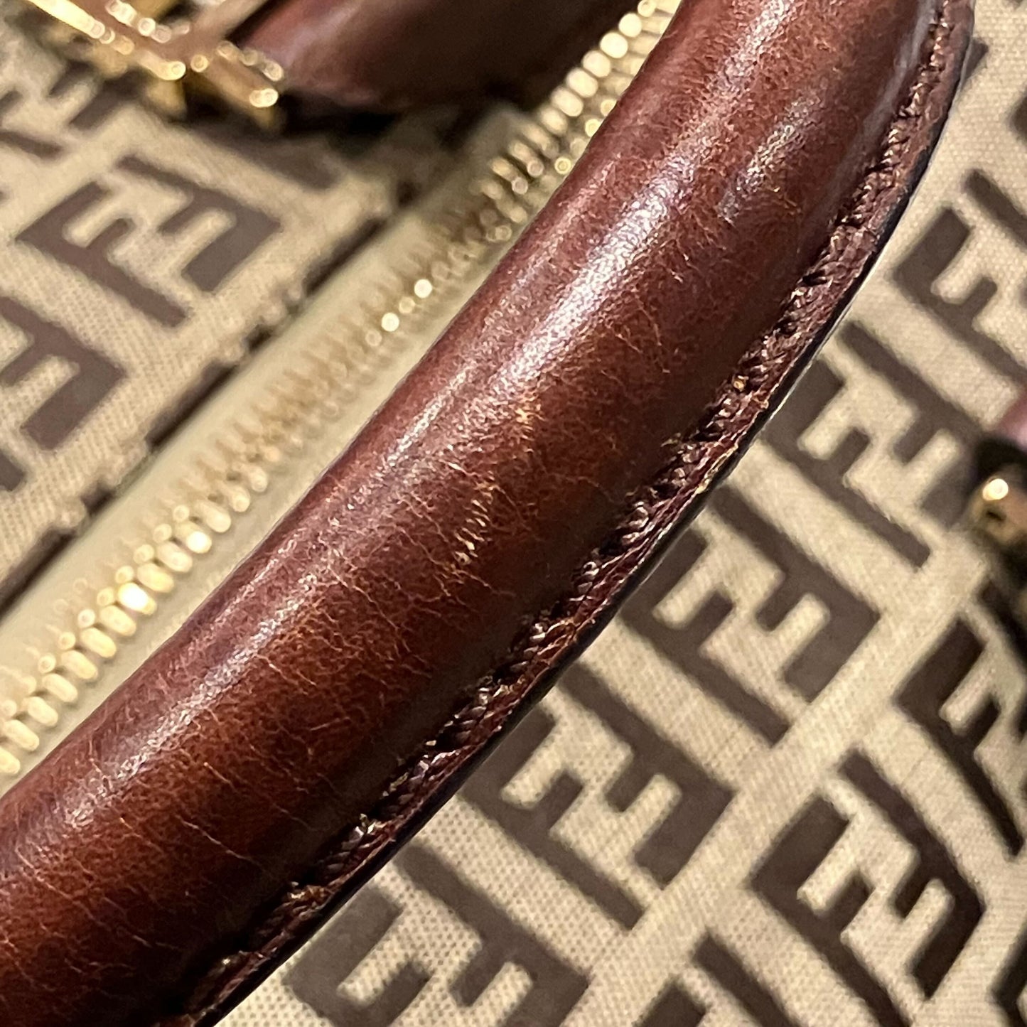 Fendi Brown Zucchino Handbag