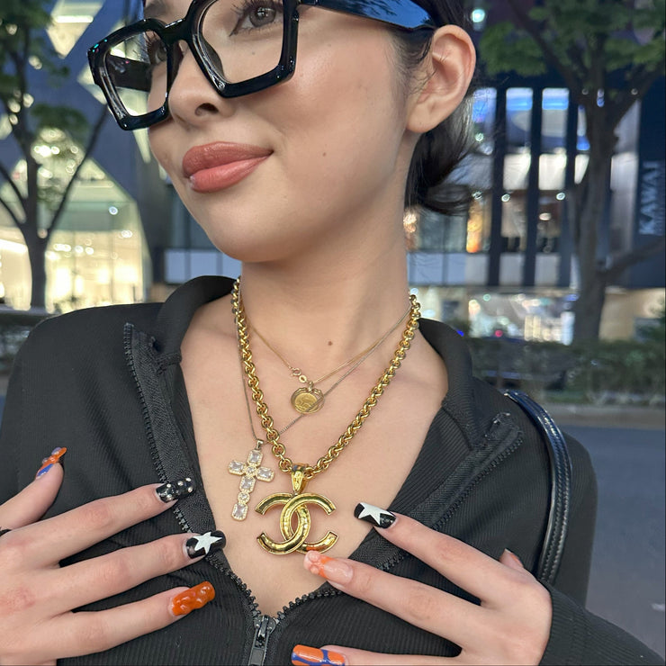 Chanel Gold CC Chain Pendant Necklace 94P