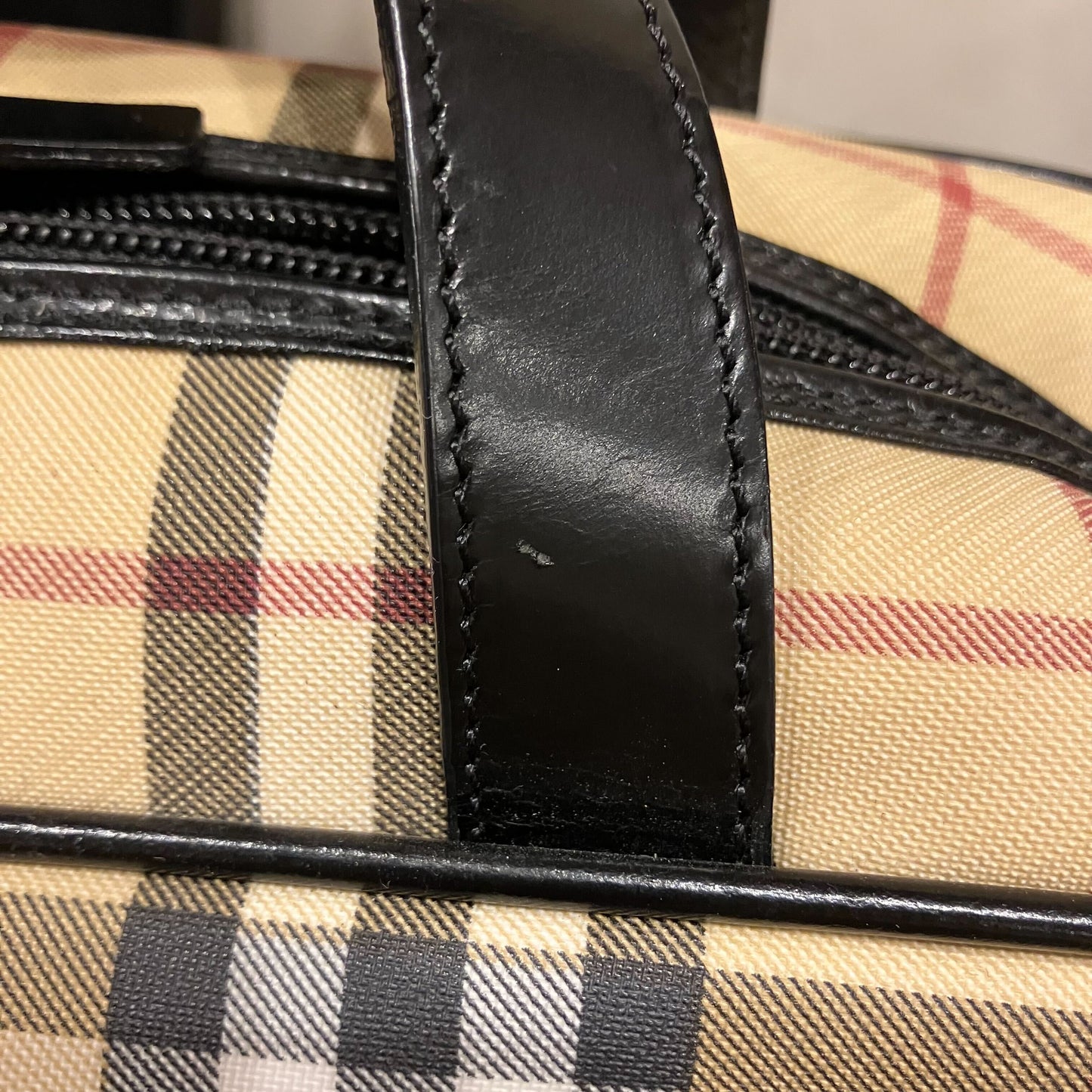 Burberry Beige Burberry Check Duffle Handbag