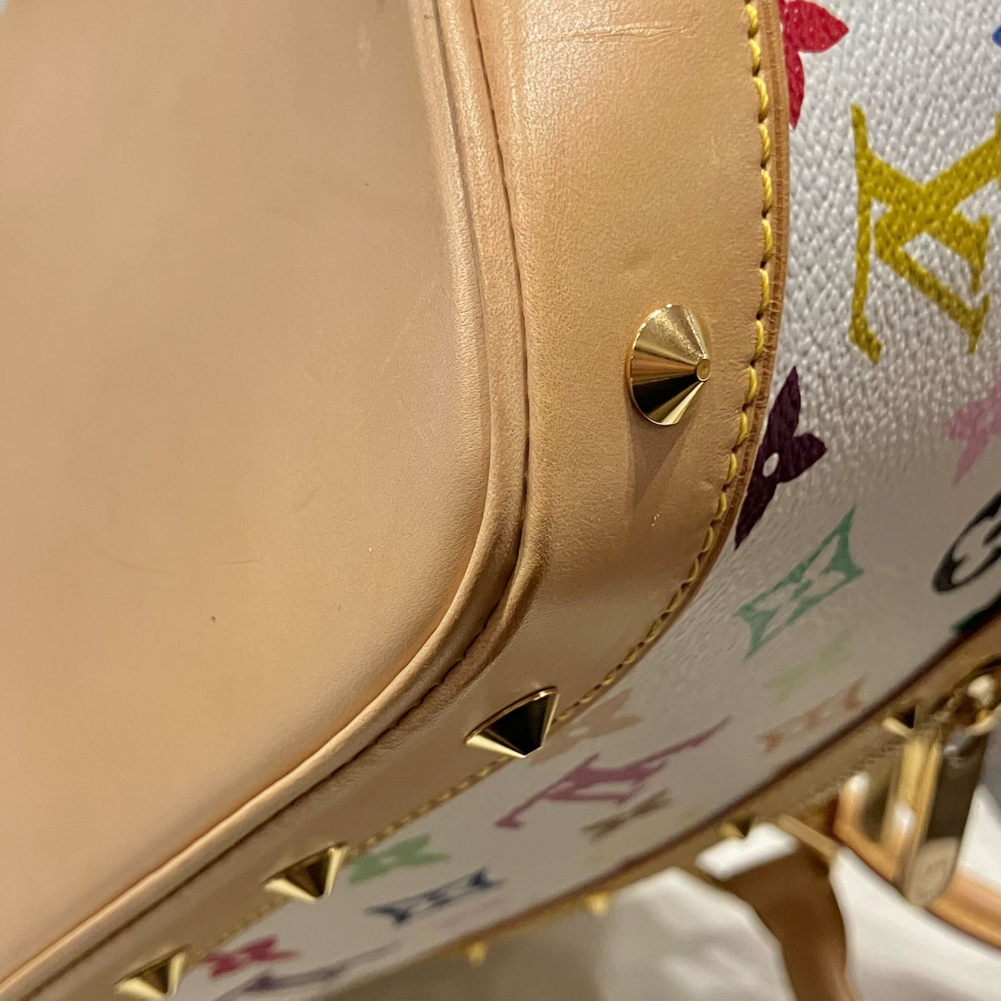 Louis Vuitton White Monogram Multicolor Alma Handbag M92647