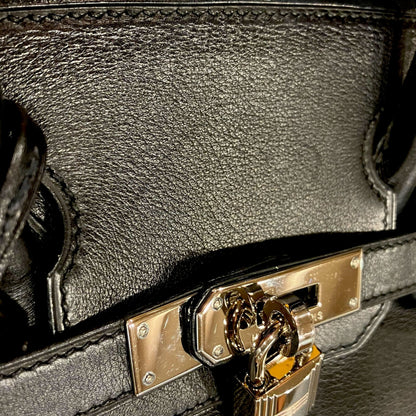 Hermes 2006 Black Swift Birkin 30 Handbag