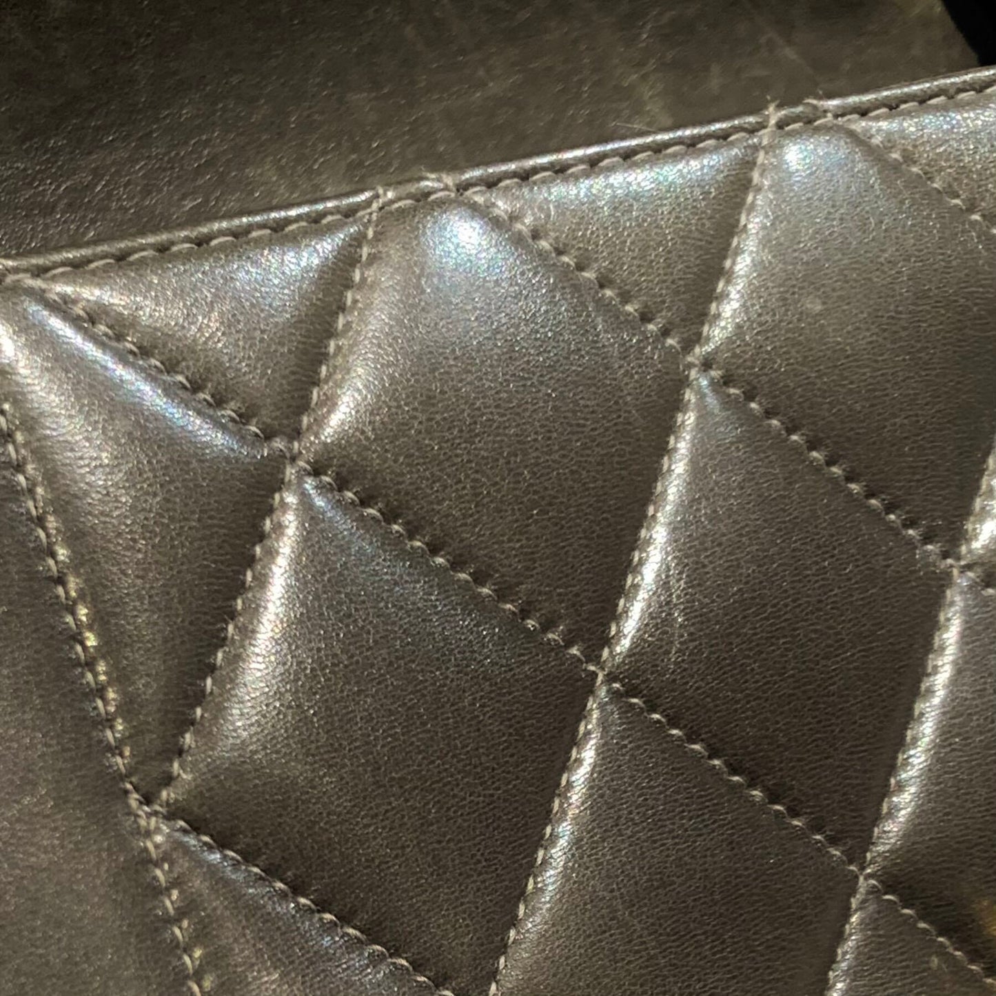 Chanel 1991-1994 Green Lambskin Small Diana Shoulder Bag