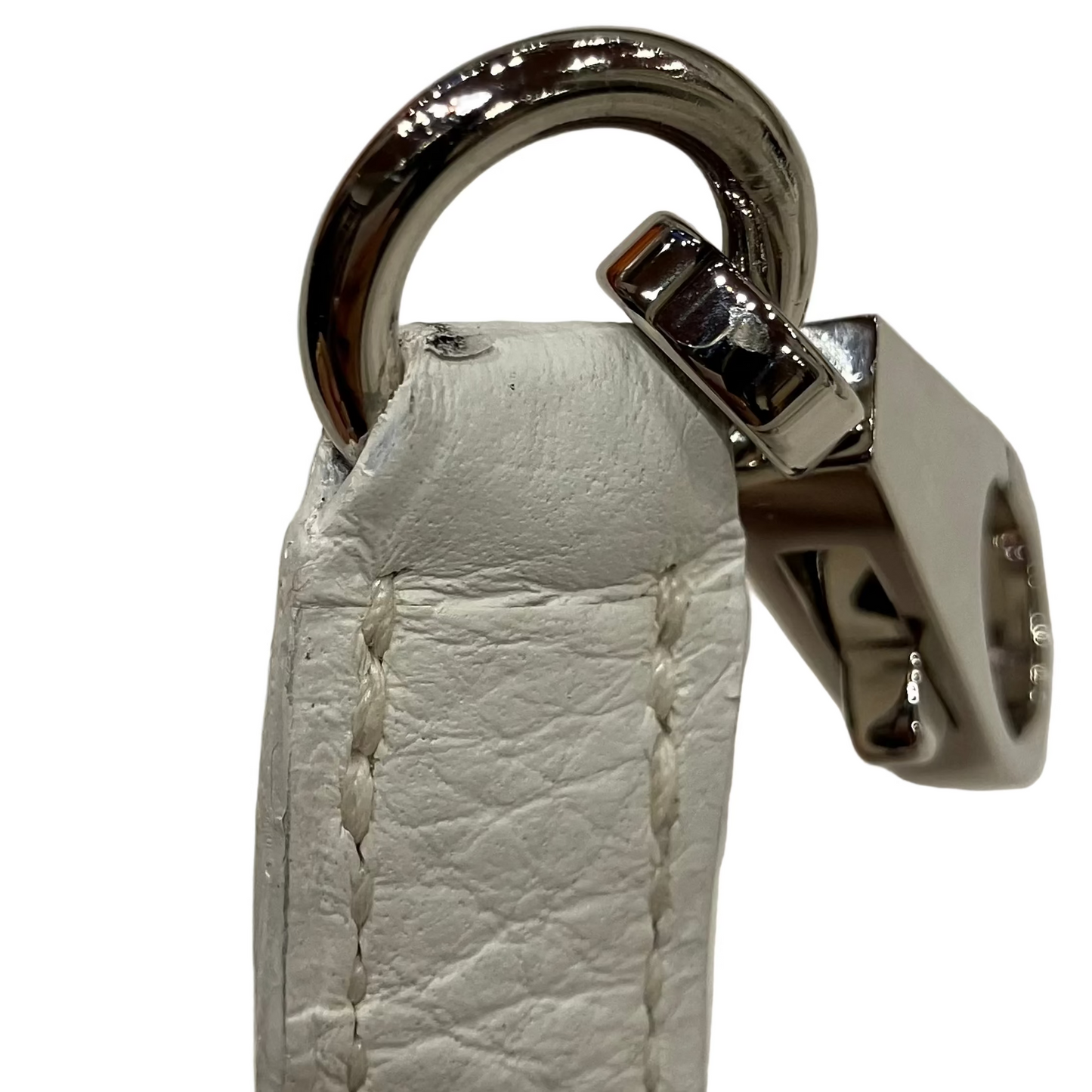 Hermes White Taurillon Clemence Kelly 32 Retourne 2way Shoulder Handbag