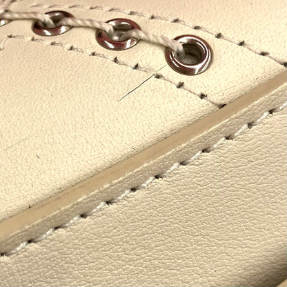 Chanel 2018 White Calfskin Coco Eyelets Round Flap Shoulder Bag