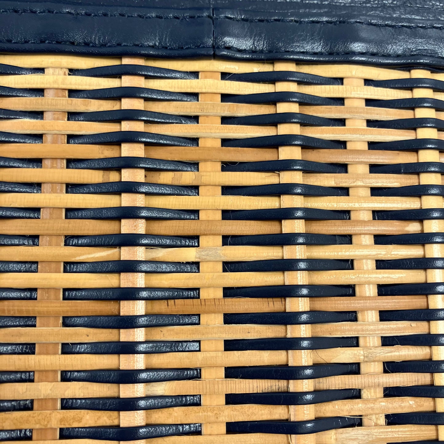 Chanel 2019 Navy Rattan Calfskin Take Away Vanity Case 2way Handbag