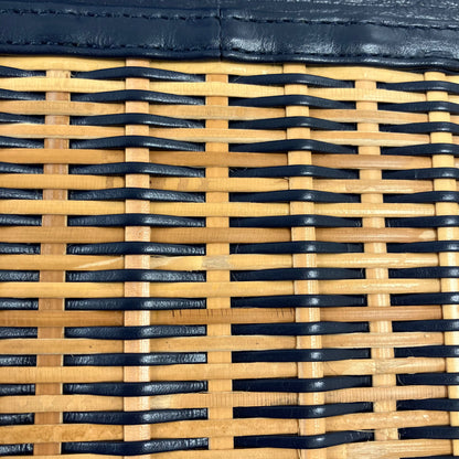 Chanel 2019 Navy Rattan Calfskin Take Away Vanity Case 2way Handbag