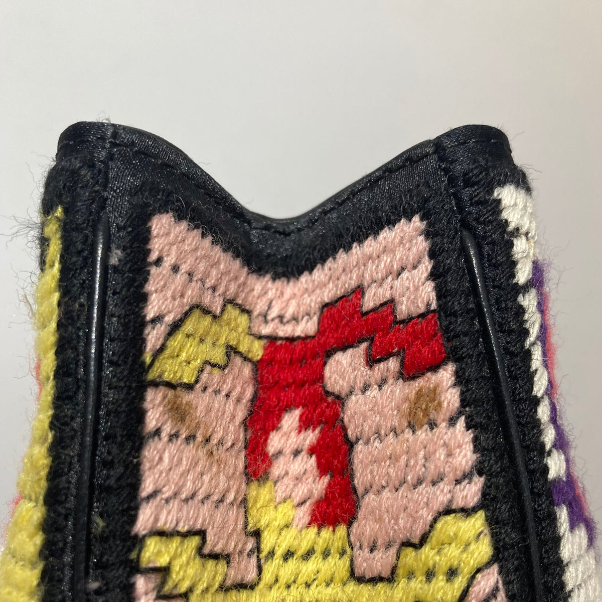 Chanel 2003-2004 Black Canvas Precious Symbols Needlepoint Tote Handbag