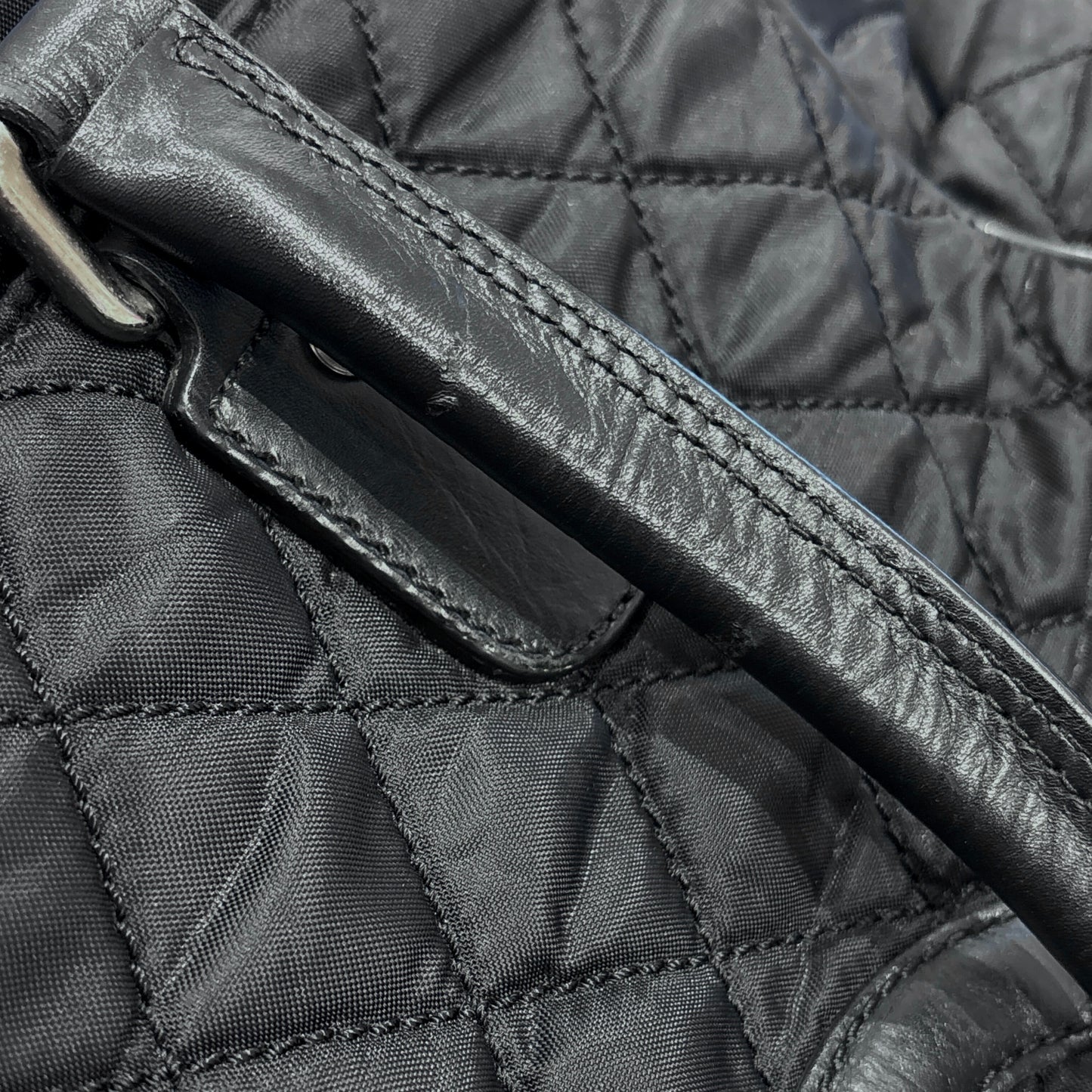Chanel 2005-2006 Black Nylon Paris Tote Handbag