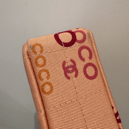 Chanel 2000-2001 Pink COCO East West Shoulder Bag