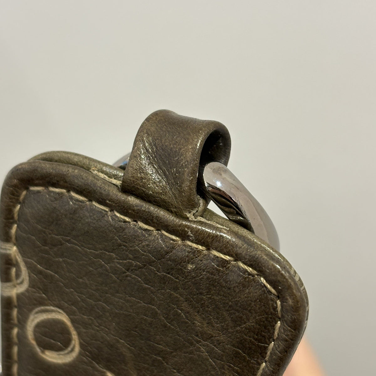Chanel 2003-2004 Khaki Calfskin Graffiti Handbag