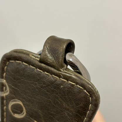 Chanel 2003-2004 Khaki Calfskin Graffiti Handbag