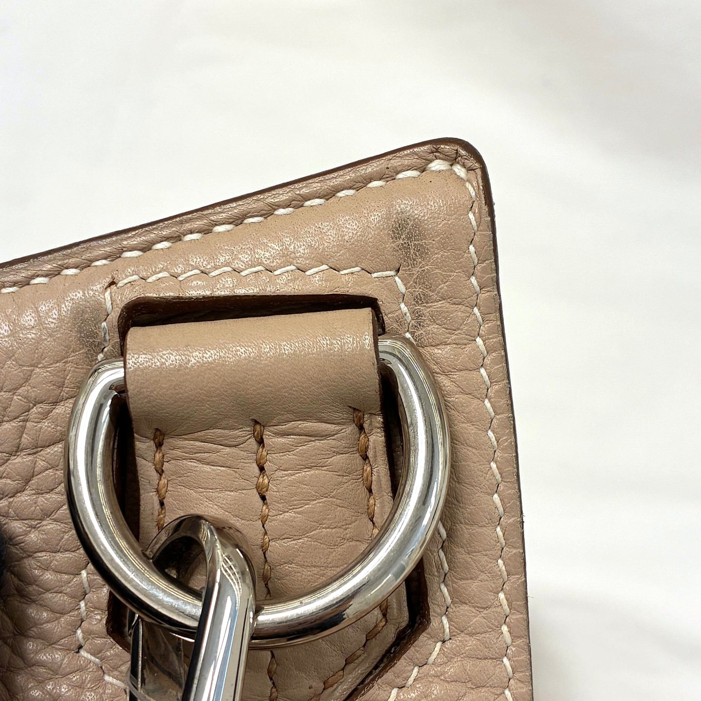 Hermes 2013 Argile Taurillon Clemence Jypsiere 34 Shoulder Bag