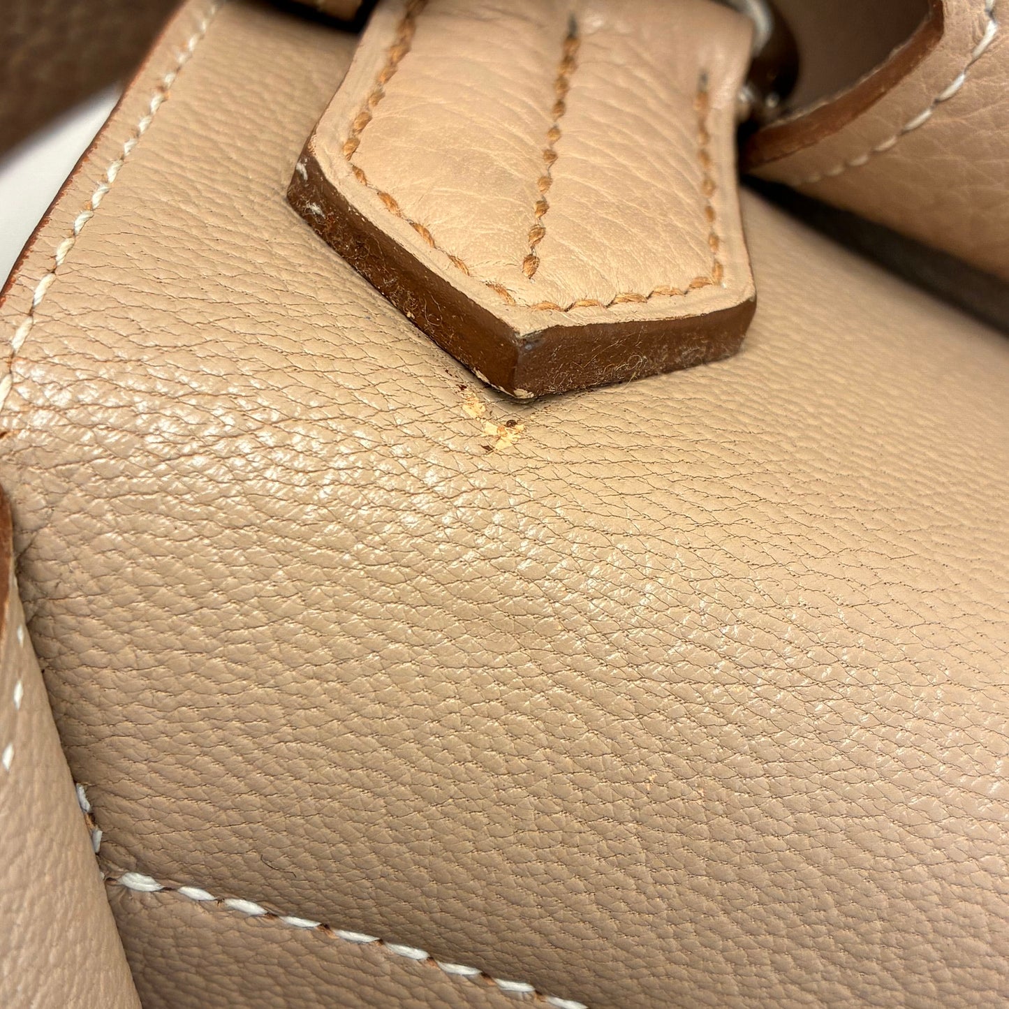 Hermes 2013 Argile Taurillon Clemence Jypsiere 34 Shoulder Bag