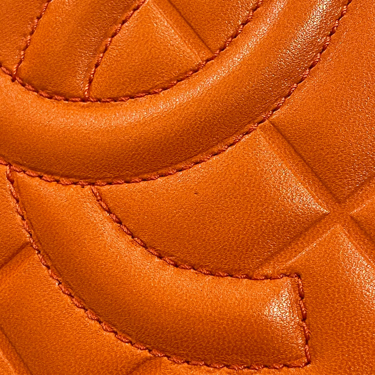 Chanel * 2003-2004 Orange Lambskin Choco Bar Shoulder Bag