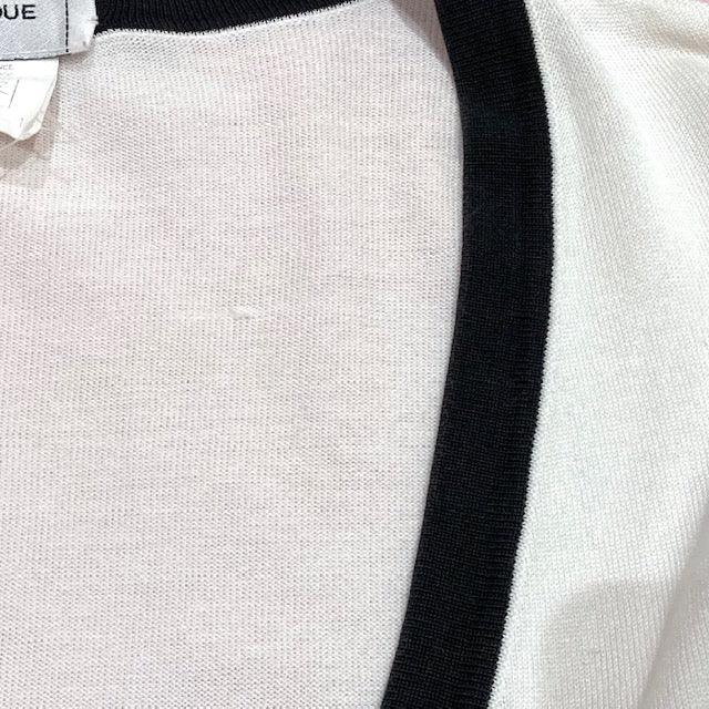 Chanel 1996 Spring CC-buttons V-neck cotton cardigan #46
