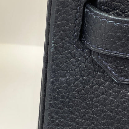 Hermes Blue Indigo Fjord Birkin 30 Handbag