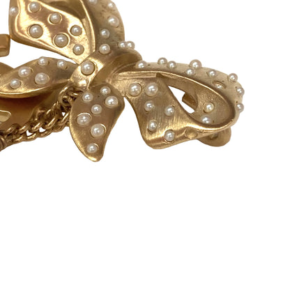 Chanel Icon Charm Chain Belt Gold Costume Pearl 03A Small Good