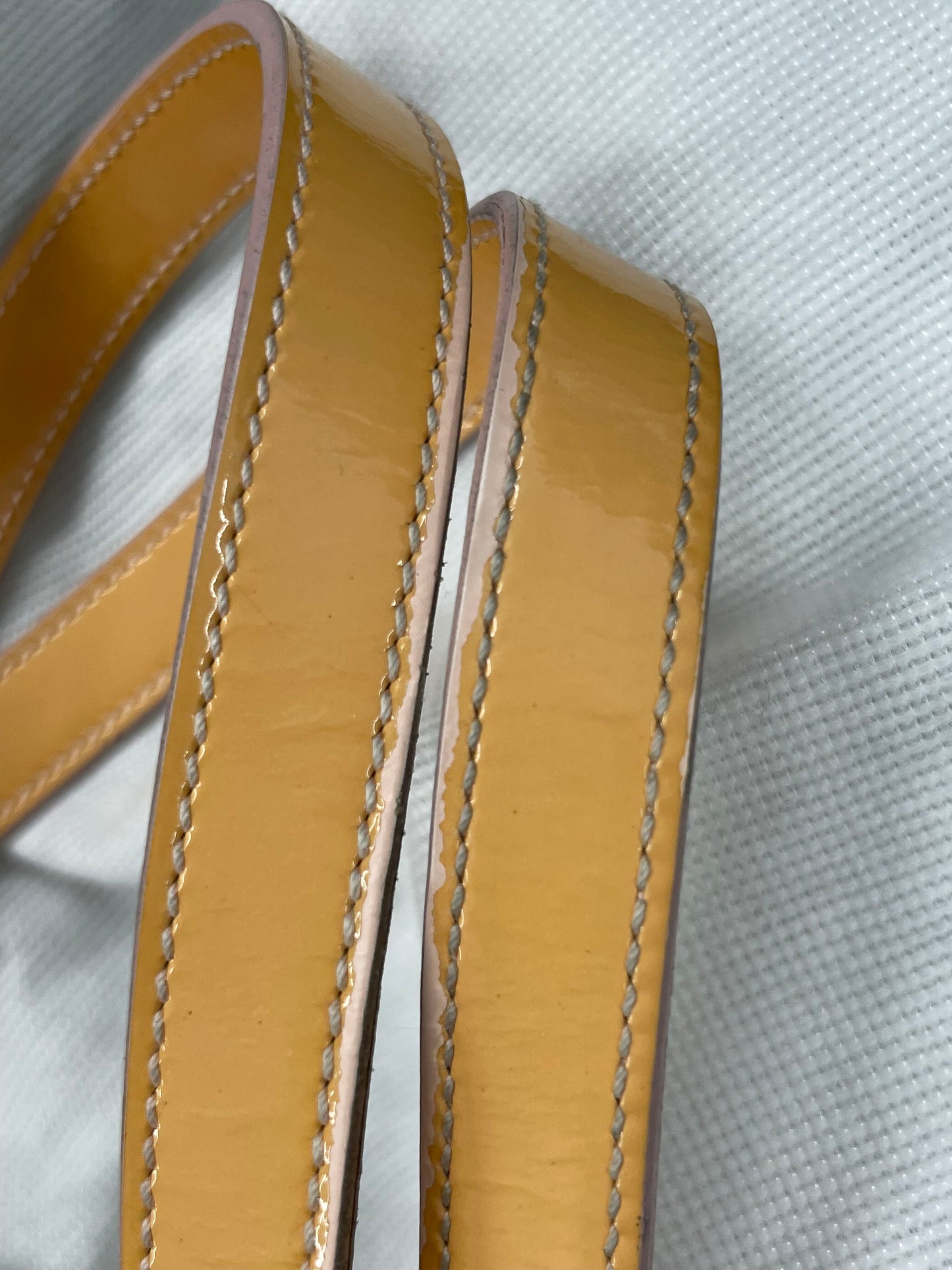 Christian Dior Yellow Patent leather Trotter Handbag