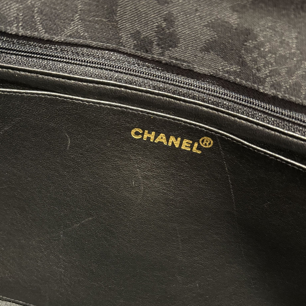 Chanel 1991-1994 Black Cotton Jumbo Mademoiselle Classic Flap Bag