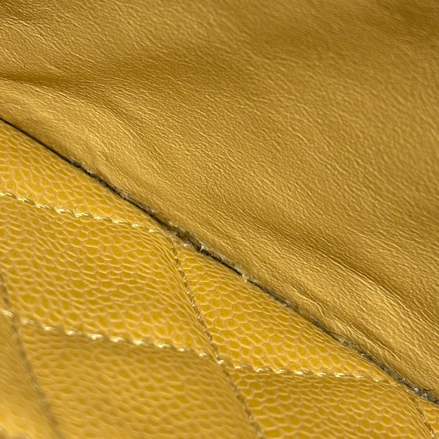 Chanel 2004-2005 Beige Caviar Shoulder Bag