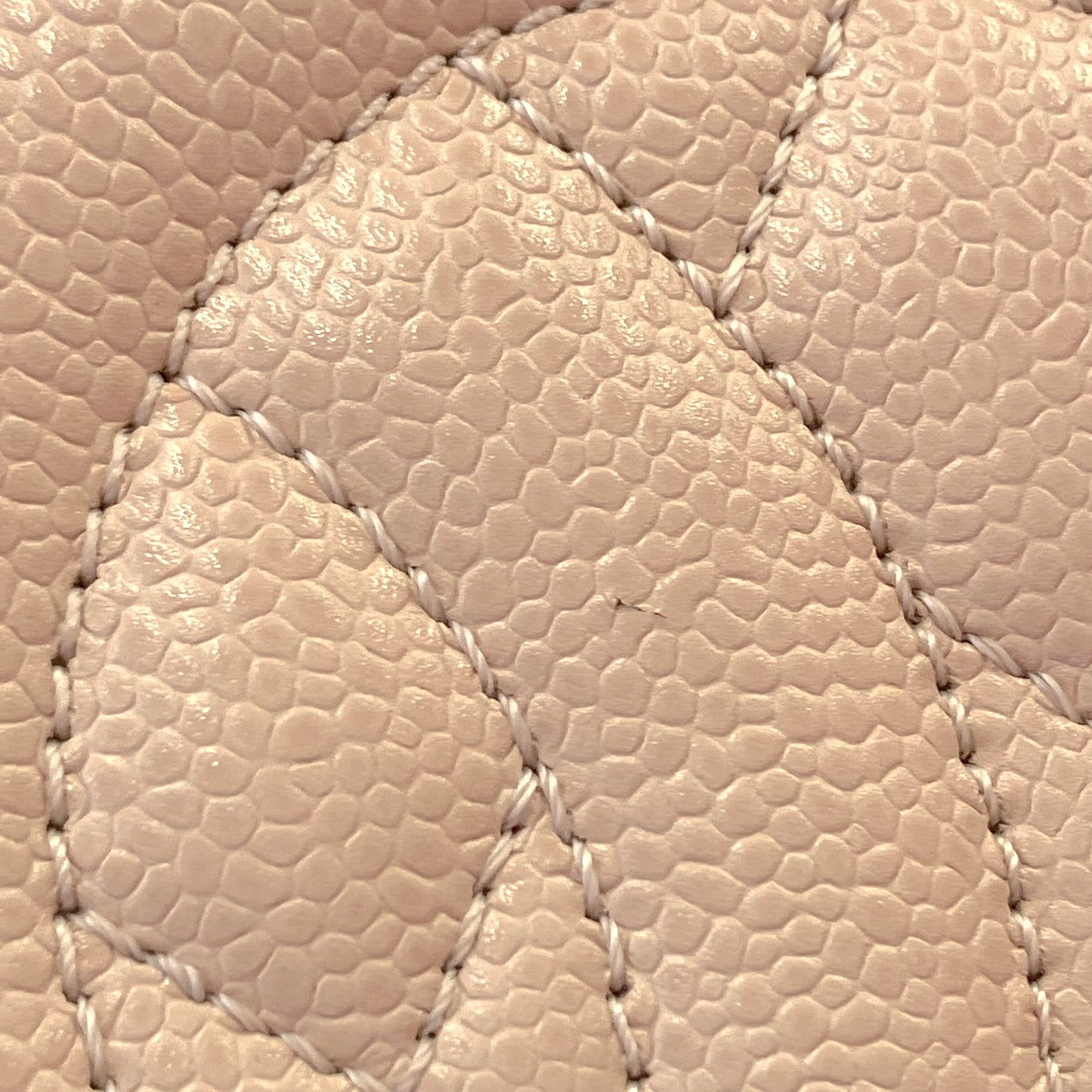 Chanel 2010-2011 Beige Caviar Skin Grand Shopping Tote GST Chain Handbag