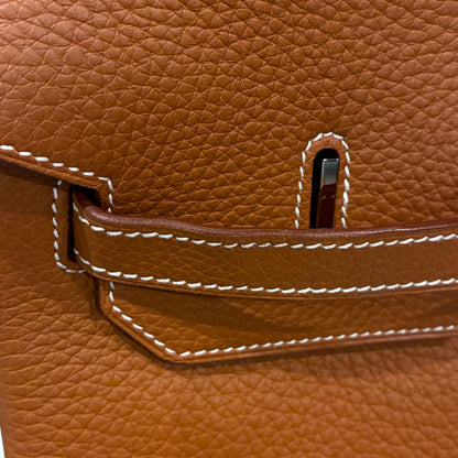 Hermes 2008 Gold Taurillon Clemence Birkin 40 Handbag