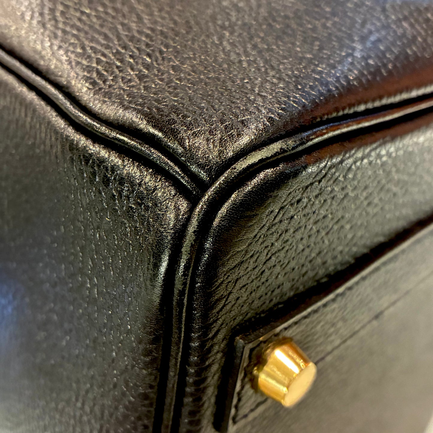 Hermes Black Ardennes Birkin 40 Handbag