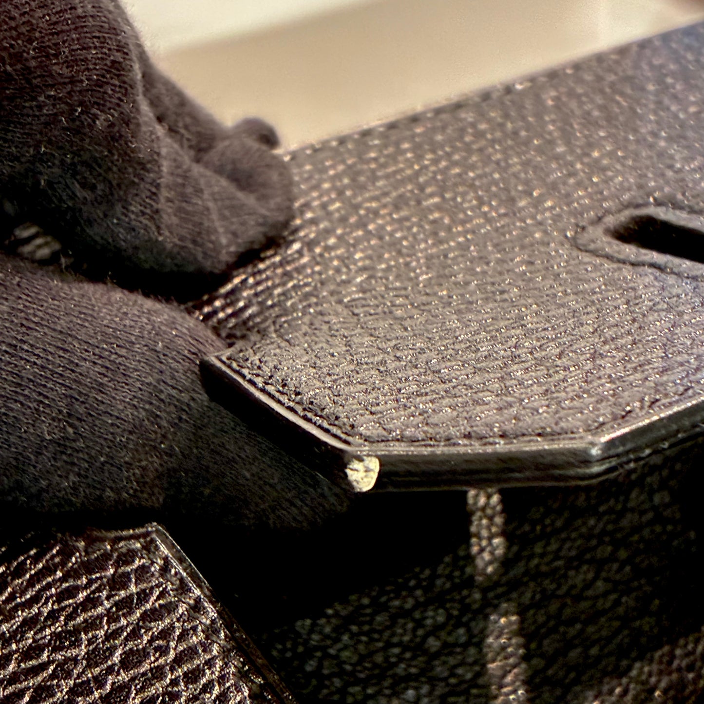 Hermes Black Ardennes Birkin 40 Handbag