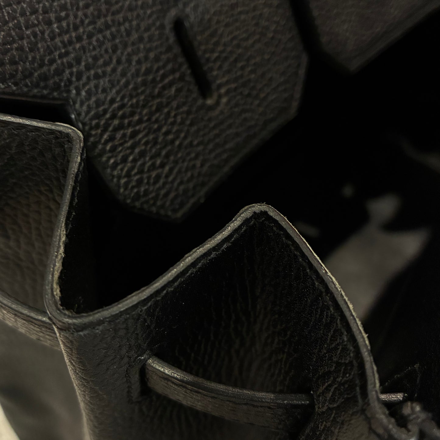 Hermes Black Ardennes Birkin 40 Handbag