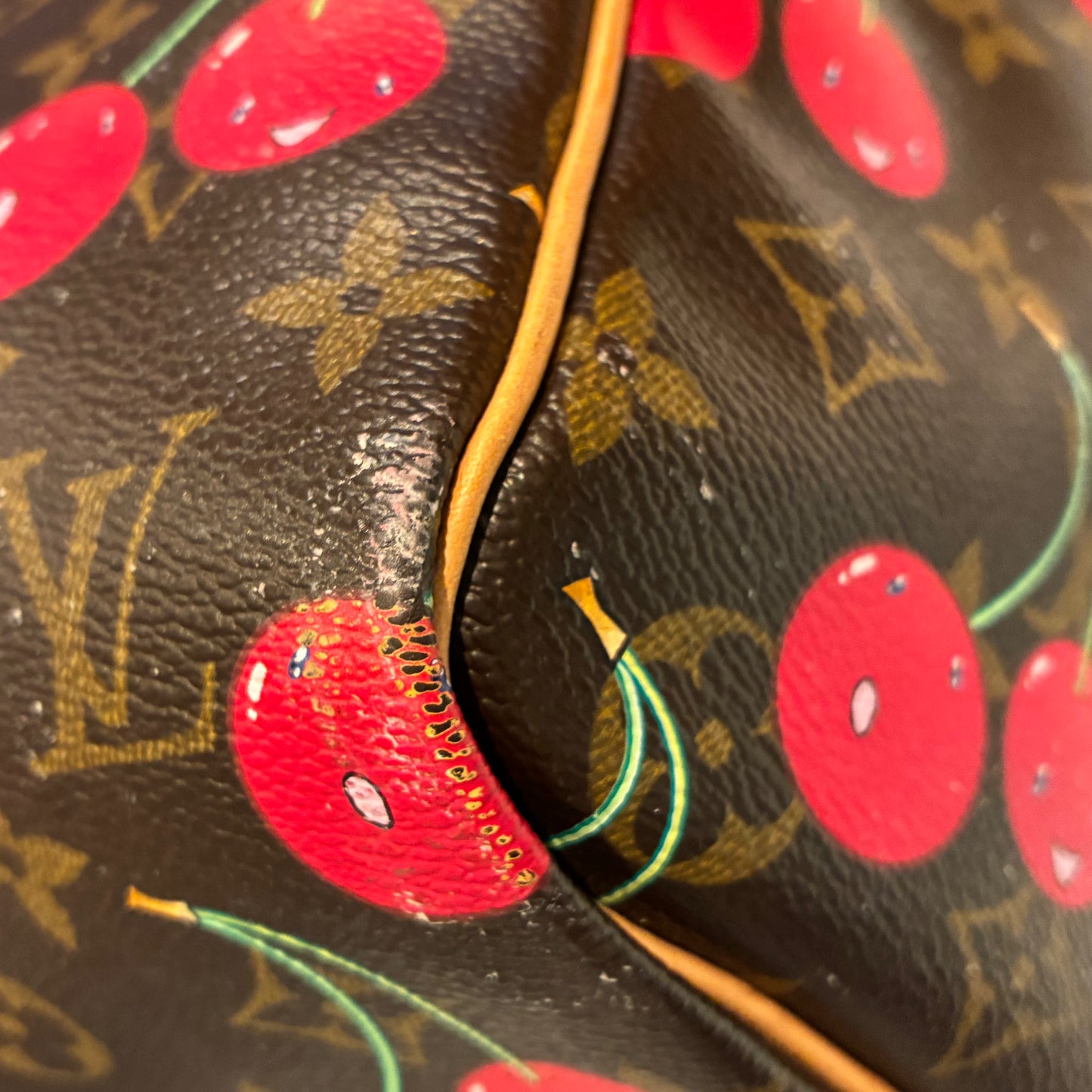 Louis Vuitton 2005 Monogram Cherry Keepall 45 Duffle Handbag M95011