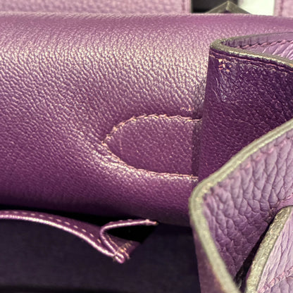 Hermes 2013 Purple Taurillon Clemence Jypsiere 34 Shoulder Bag