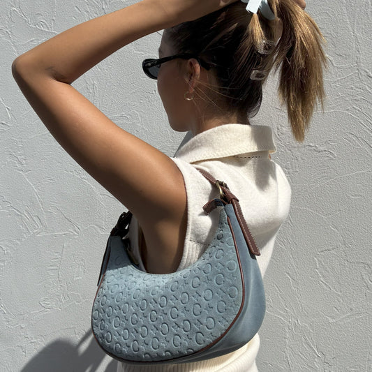 Celine Suede C Macadam Hobo Bag