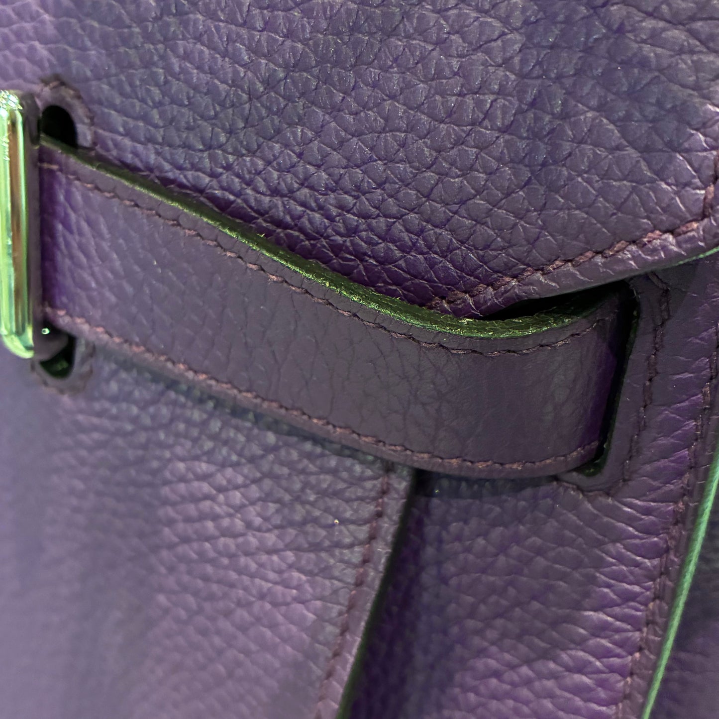 Hermes 2013 Purple Taurillon Clemence Jypsiere 34 Shoulder Bag