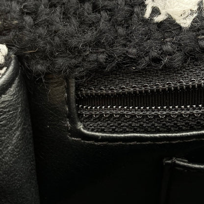 Chanel 2015-2016 Black Tweed Elementary Chic Flap Shoulder Bag