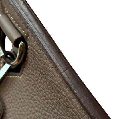 Hermes Etoupe Taurillon Clemence Jypsiere 34 Shoulder Bag