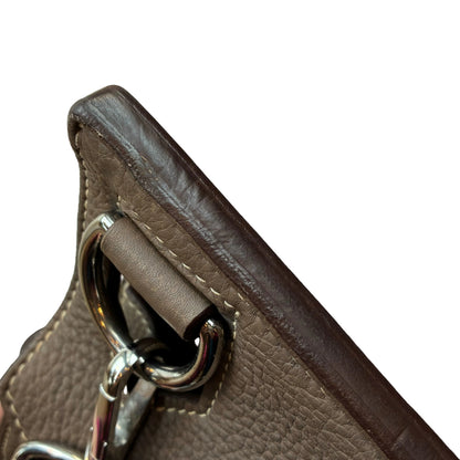 Hermes Etoupe Taurillon Clemence Jypsiere 34 Shoulder Bag