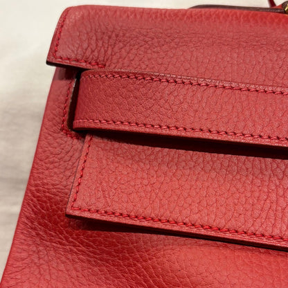 Hermes Rouge Garance Ardennes Kelly 40 Retourne Handbag