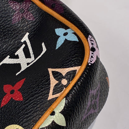 Louis Vuitton 2005 Black Monogram Multicolor Rift Shoulder Bag M40056