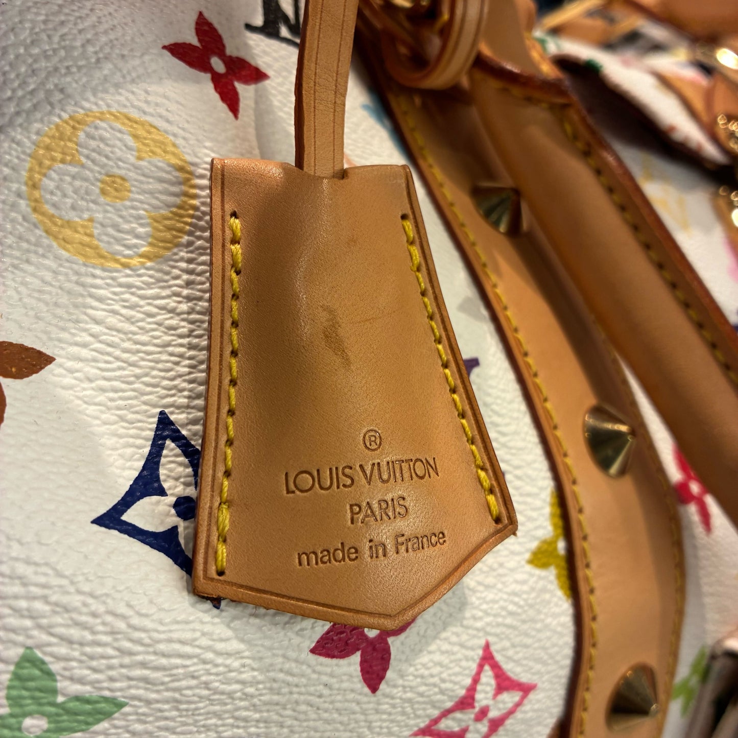 Louis Vuitton 2004 White Monogram Multicolor Keepall 45 Handbag M92641
