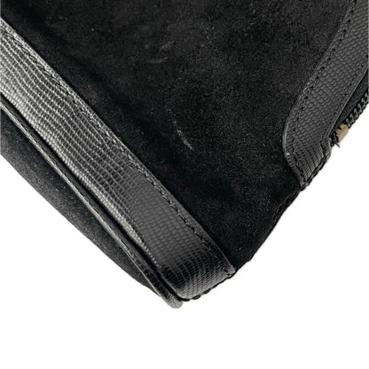 Celine Black Suede Shoulder Bag