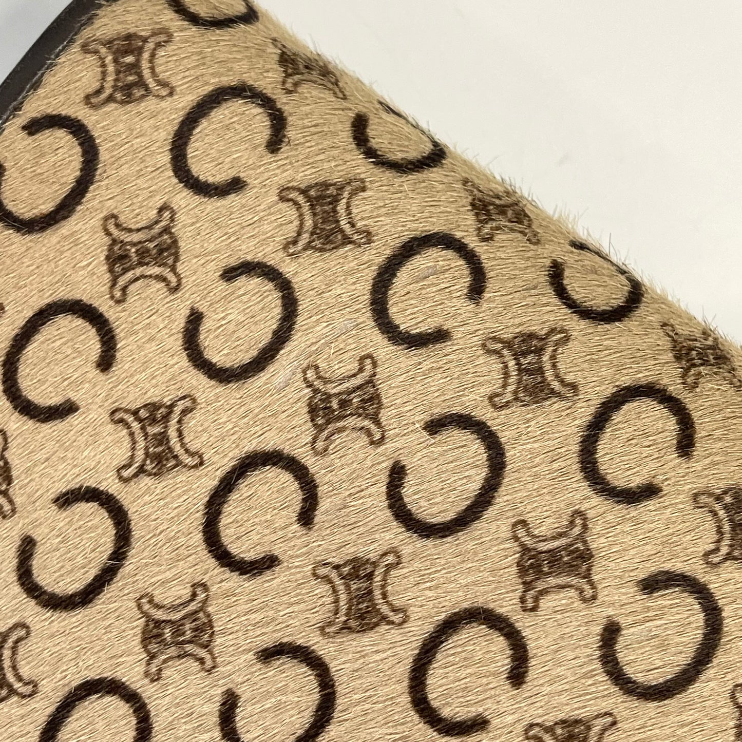 Celine Beige Pony Hair C Macadam Shoulder Bag