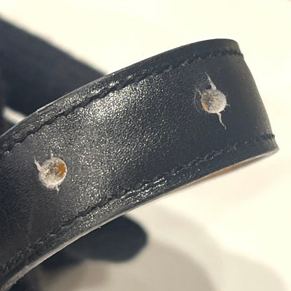 Hermes Black Box Calf Constance Reversible Belt #65 Small Good